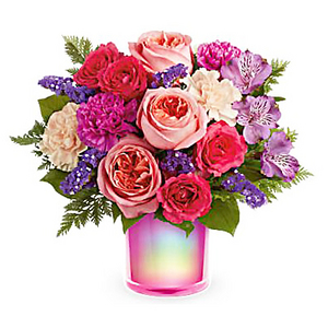 混色玫瑰花束～繽紛生活 送花到台灣,送花到大陸,全球送花,國際送花
