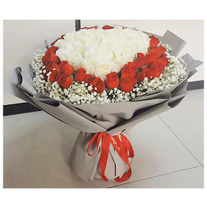 讓我用心感動妳-77朵玫瑰花束 送花到台灣,送花到大陸,全球送花,國際送花