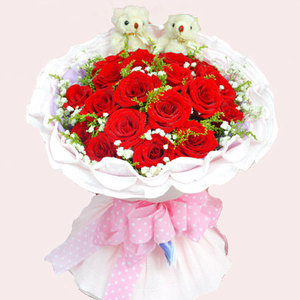 愛上公主-19朵玫瑰花束 送花到台灣,送花到大陸,全球送花,國際送花