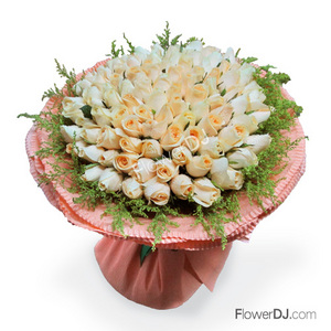 愛無敵_99朵玫瑰花束 送花到台灣,送花到大陸,全球送花,國際送花