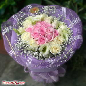 愛情花火-20朵玫瑰花束 送花到台灣,送花到大陸,全球送花,國際送花