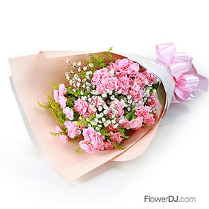 pink carnation bouquet 送花到台灣,送花到大陸,全球送花,國際送花