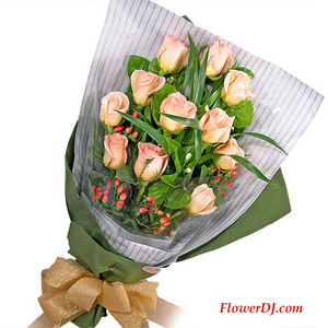 氧氣美人-11朵玫瑰花束 送花到台灣,送花到大陸,全球送花,國際送花