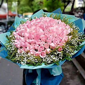 愛妳百分百_99朵玫瑰花束 送花到台灣,送花到大陸,全球送花,國際送花