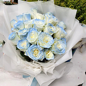 碎冰藍玫瑰花束 送花到台灣,送花到大陸,全球送花,國際送花