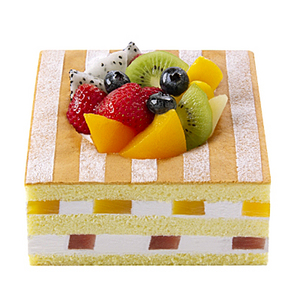 Colorful Fresh Fruit Layer Cake 送花到台灣,送花到大陸,全球送花,國際送花