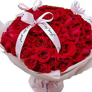 永久的愛-99朵玫瑰花束 送花到台灣,送花到大陸,全球送花,國際送花