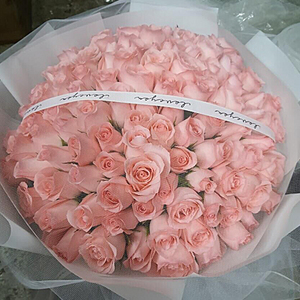 濃情蜜意-99朵粉紅玫瑰花束 送花到台灣,送花到大陸,全球送花,國際送花