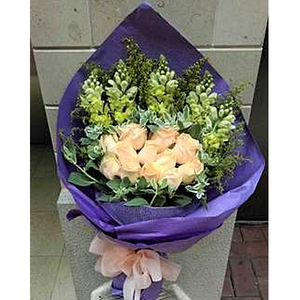 幸福之花-12朵玫瑰花束 送花到台湾,送花到上海,全球送花,国际送花