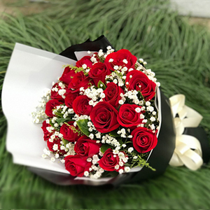 冰山美人_20朵紅玫花束 送花到台灣,送花到大陸,全球送花,國際送花