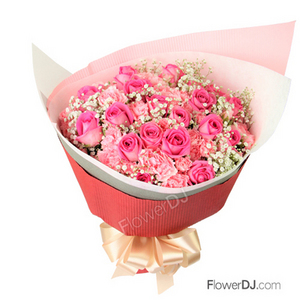 粉爱妳-康乃馨,玫瑰 送花到台湾,送花到上海,全球送花,国际送花