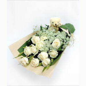 青澀時代-11朵玫瑰花束 送花到台灣,送花到大陸,全球送花,國際送花