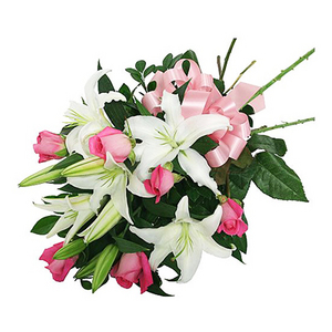 百合玫瑰花束 送花到台灣,送花到大陸,全球送花,國際送花