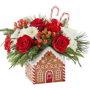 Christmas Gingerbread Cottage 送花到台灣,送花到大陸,全球送花,國際送花