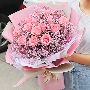 對你動心-粉玫瑰 送花到台灣,送花到大陸,全球送花,國際送花