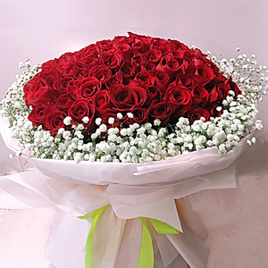 永久的愛-99朵玫瑰花束 送花到台灣,送花到大陸,全球送花,國際送花