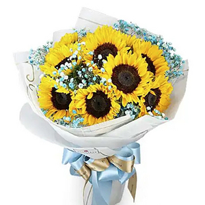 小清新-向日葵花束 送花到台湾,送花到上海,全球送花,国际送花