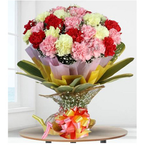 Mixed Color Carnation Bouquet 送花到台灣,送花到大陸,全球送花,國際送花