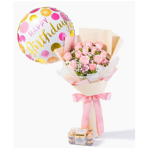 Birthday Bouquet Chocolate Set 1 送花到台灣,送花到大陸,全球送花,國際送花