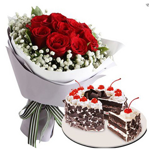 生日花束蛋糕组合4 送花到台湾,送花到上海,全球送花,国际送花