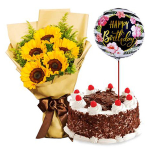 生日花束蛋糕组合6 送花到台湾,送花到上海,全球送花,国际送花