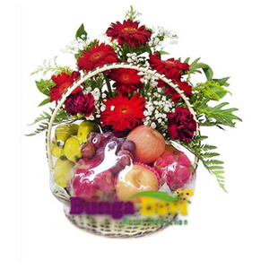 Fruit flower basket-2 送花到台灣,送花到大陸,全球送花,國際送花