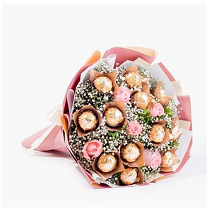甜美之心-12顆金莎花束 送花到台灣,送花到大陸,全球送花,國際送花