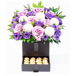 花園之戀-粉玫瑰,繡球花 送花到台灣,送花到大陸,全球送花,國際送花