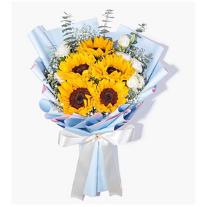 向阳之美-向日葵花束 送花到台湾,送花到上海,全球送花,国际送花