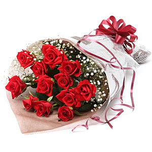 經典12朵紅玫瑰花束 送花到台灣,送花到大陸,全球送花,國際送花