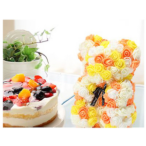 Lovely Bear & Choose Cake 送花到台灣,送花到大陸,全球送花,國際送花
