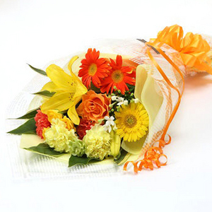 艷陽高照好心情-20~25朵綜合花束 送花到台灣,送花到大陸,全球送花,國際送花