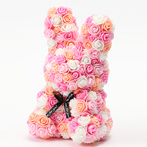 可愛的人造花兔 送花到台灣,送花到大陸,全球送花,國際送花