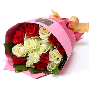 熱情暖冬-混色玫瑰花束 送花到台灣,送花到大陸,全球送花,國際送花