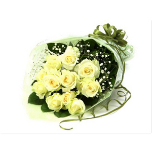 经典33朵白玫瑰花束 送花到台湾,送花到上海,全球送花,国际送花