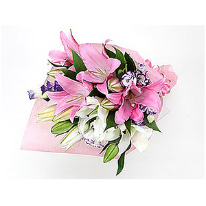 美丽人生-百合花束 送花到台湾,送花到上海,全球送花,国际送花