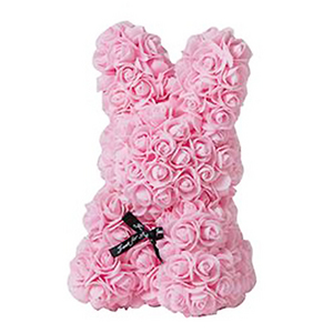 人造花兔-粉色 送花到台湾,送花到上海,全球送花,国际送花