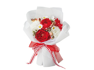 Soap Flower – Red & White 送花到台灣,送花到大陸,全球送花,國際送花