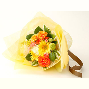 熱情陽光-橘色系13~15朵綜合花束 送花到台灣,送花到大陸,全球送花,國際送花