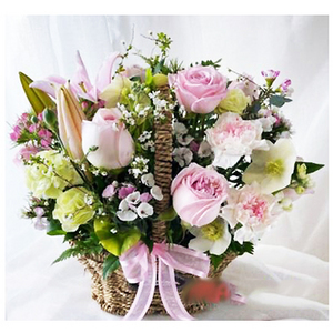 综合玫瑰混合盆花-粉色 送花到台湾,送花到上海,全球送花,国际送花