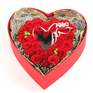 紅玫心事-紅玫瑰新型花禮盒 送花到台灣,送花到大陸,全球送花,國際送花