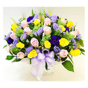 歐洲風情-粉白桃玫瑰 送花到台灣,送花到大陸,全球送花,國際送花