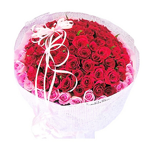 動人心弦-99朵玫瑰花束 送花到台灣,送花到大陸,全球送花,國際送花