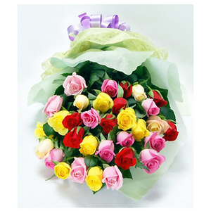 幸運之吻-混色玫瑰 送花到台灣,送花到大陸,全球送花,國際送花