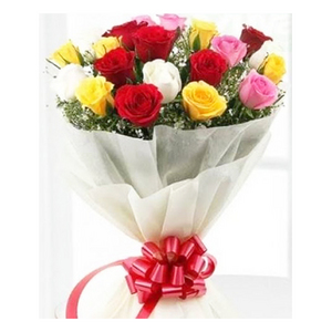 煥彩-混色玫瑰花束 送花到台灣,送花到大陸,全球送花,國際送花