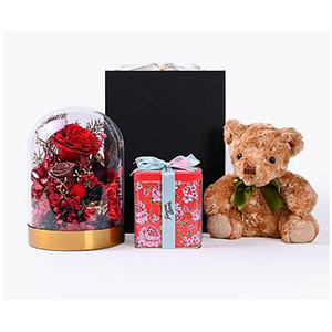 Lover´s Words-Romantic Valentine´s Day Gift Box Combination 送花到台灣,送花到大陸,全球送花,國際送花