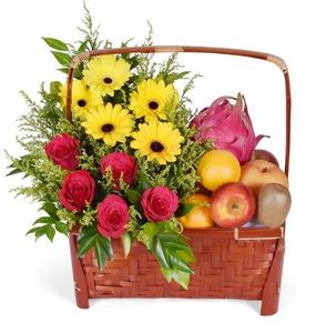 Flower & Fruit Hamper-The Big Smile 送花到台灣,送花到大陸,全球送花,國際送花