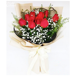 钟情爱你-红玫瑰花束 送花到台湾,送花到上海,全球送花,国际送花