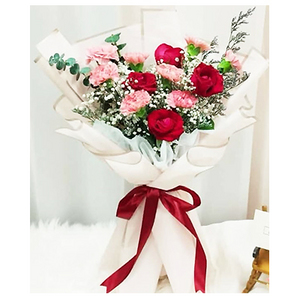 rose carnation bouquet 送花到台灣,送花到大陸,全球送花,國際送花