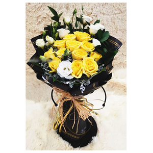 Miss You - Yellow Rose Bouquet 送花到台灣,送花到大陸,全球送花,國際送花